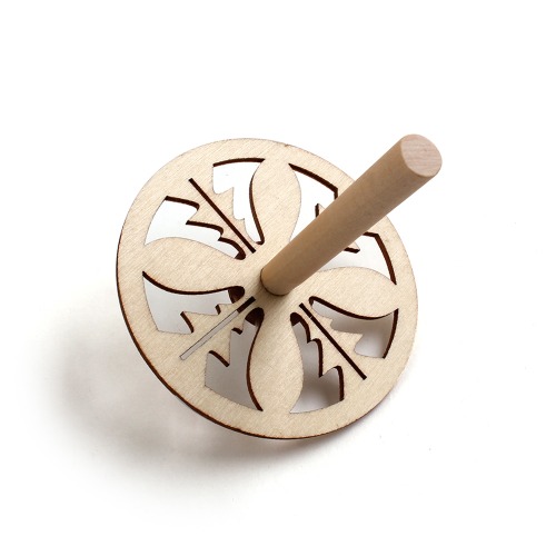 [아이디몬] 나무팽이 전통가시꽃 전통 민속 놀이 피젯 스피너 손장난감 토이