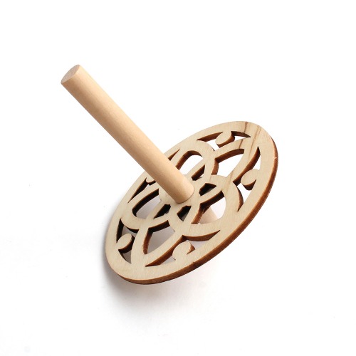 [아이디몬] 나무팽이 연꽃2별 전통 민속 놀이 피젯 스피너 손장난감 토이