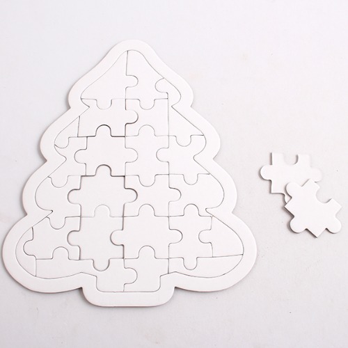 [아이디몬] 종이퍼즐 무지 나무 23P 교육 조각판 도형 동물 퍼즐 미술 놀이 만들기 재료
