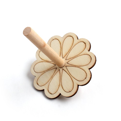 [아이디몬] 나무팽이 물방울꽃 전통 민속 놀이 피젯 스피너 손장난감 토이