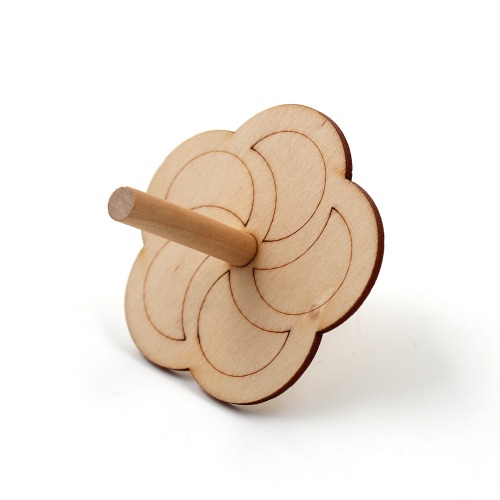 [아이디몬] 나무팽이 꽃5잎 전통 민속 놀이 피젯 스피너 손장난감 토이