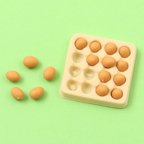 미니어처 계란 세트 1개입 음식 베이커리 장식 데코 소품 나무 배경판 모형 만들기재료