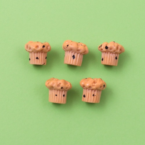 미니어처 머핀 5개입 음식 장식 데코 소품 나무 배경판 모형 만들기재료