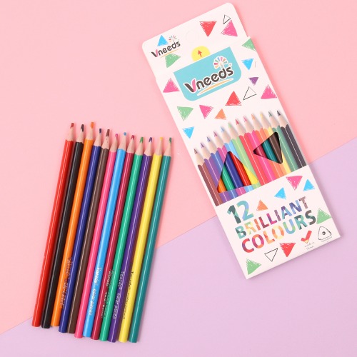[아이디몬] 색연필 12색 세트 휴대용 어린이미술 유아선물 구디백 컬러링 그림 휴대용